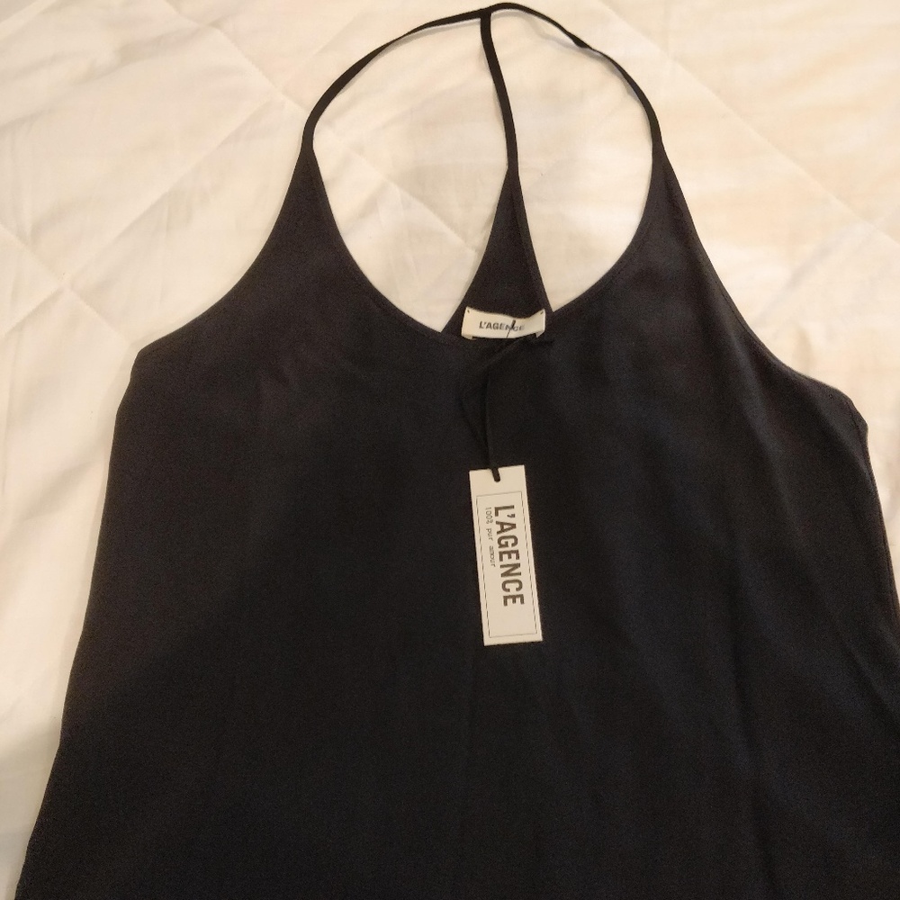 L'Agence T Back Silk Camisole